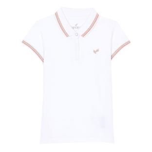 Polo Blanc Fille Kaporal Fanye pas cher