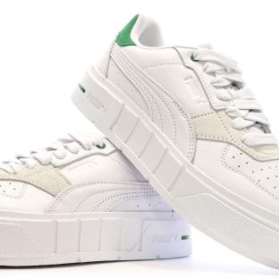 Baskets Blanches/Vertes Femme Puma Cali Court vue 0