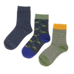 3x Chaussettes Bleu/Grises Garçon Fantaisie pas cher