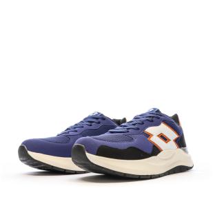 Baskets Marine/Blanches/Orange Homme Lotto Twenty6 vue 0