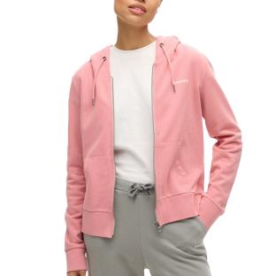 Sweat Rose Femme Superdry Plain Zip Hood pas cher