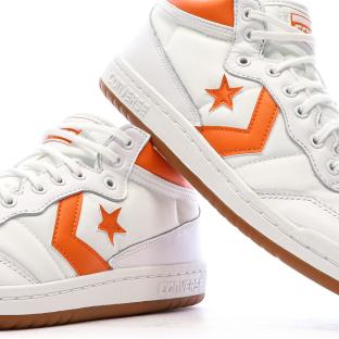 Baskets Blanches/Oranges Homme Converse Fastbreak vue 7