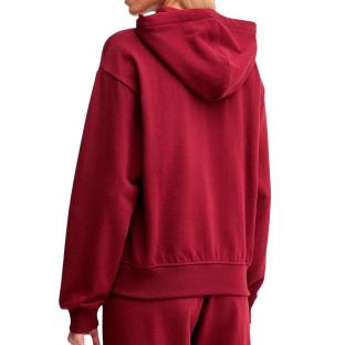 Sweat Zippé Rouge Femme Calvin Klein Jeans Monologo French vue 2
