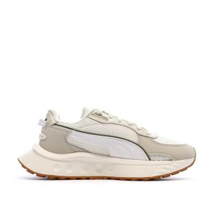 Zapatillas de running beige/blancas para mujer Puma Wild Rider Futurism ver 0