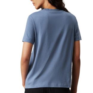 T-shirt Bleu Femme Calvin Klein Jeans Embroidered vue 2