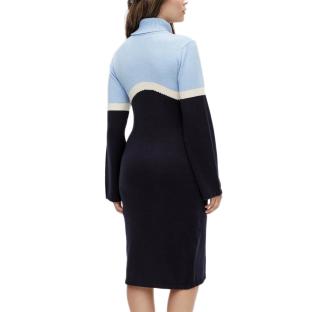 Pulloverkleid Blau/Schwarz Frau Mamalicious Rollneck Ansicht 0