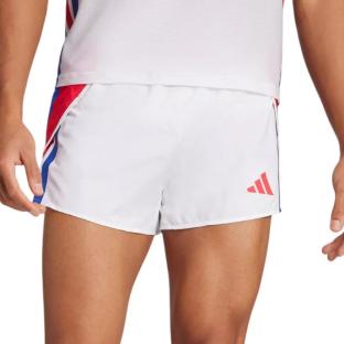 Short de Running Blanc Adidas Adizero vue 0