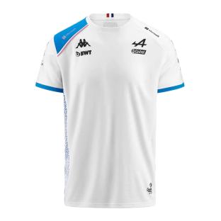 T-shirt Blanc Homme Kappa Abolim Alpine F1 pas cher