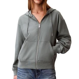 Grünes Damen-Sweatshirt mit Reißverschluss von Calvin Klein Jeans Archive Ansicht 0