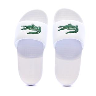 Claquettes Blanc Femme Lacoste Serve Slide 1.0 vue 0