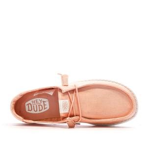 Chaussures Orange Femme Hey Dude Wendy Stretch vue 4