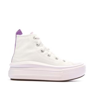 Baskets Blanches Fille Converse Ct All Star Move Platform vue 2