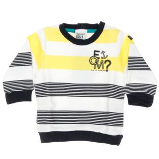 Sweat Jaune/Marine à Rayures Garçon EOM Sweat pas cher