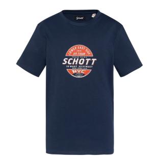 T-shirt Marine Garçon Schott USTOUR pas cher