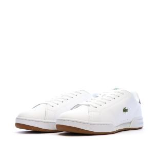 Baskets Blanches/Vertes Homme Lacoste Carnaby Cup vue 0