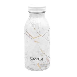 Bouteille Isotherme Blanc marbre U.Bottles City 350ml pas cher