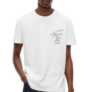 T-Shirt Blanc Homme Tommy Hilfiger City Sign pas cher