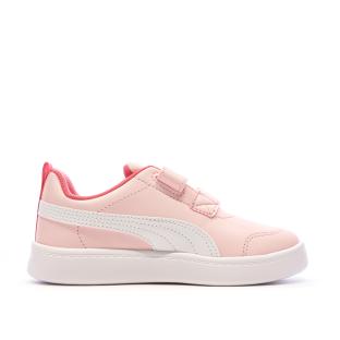 Baskets Roses Fille Puma Courtflex vue 2