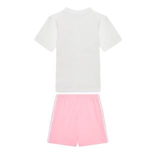 Ensemble Rose/Blanc Fille Adidas Short Tee Set vue 2