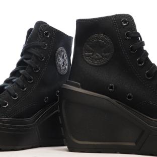Baskets Noires Femme Converse Chuck 70 De Luxe Wedge vue 0