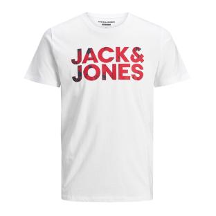 T-shirt Rouge/Blanc Garçon Jack & Jones Plash pas cher