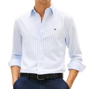 Chemise Bleu/Blanche Homme Tommy Hilfiger Poplin vue 0
