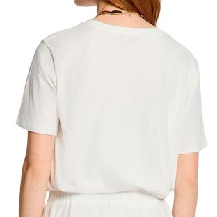 Camiseta blanca de mujer Morgan con inscripción ver 0