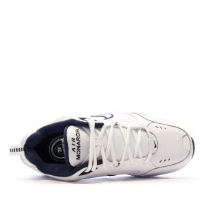 Baskets Blanches/Marine Homme Nike Air Monarch 4E vue 4