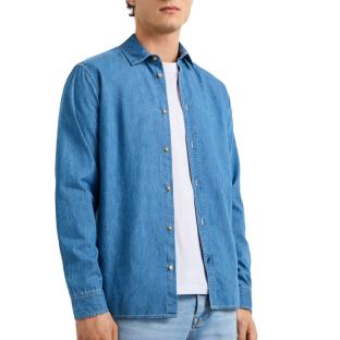 Chemise Bleu Clair Homme Pepe jeans Abel vue 0