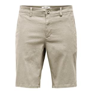 Short Chino Écru Homme ONLY & SONS 22026607 pas cher