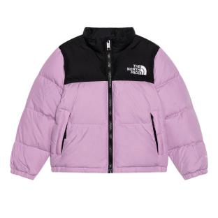 Doudoune Mauve/Noire Fille The North Face Kid 96 Nuptse pas cher