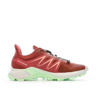 Chaussures de trail Rouge/Vert Femme Salomon Sagacross vue 2