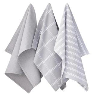Lot De 3 Torchons Gris Today Essential vue 0