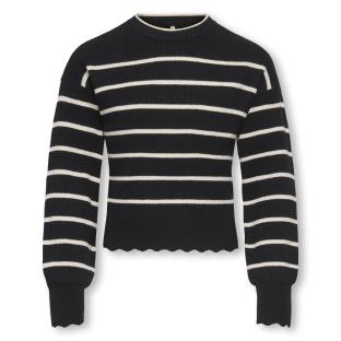 Pull Noir/Blanc Fille Kids ONLY Kogibi vue 0