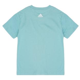 T-shirt Bleu Fille Adidas B Lin T vue 2