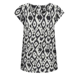 Blouse Blanche/Noir à motifs Femme Only Nova pas cher