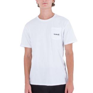 T-shirt Blanc Homme Hurley Oao vue 2
