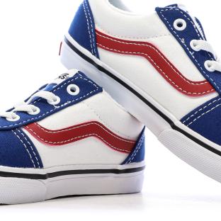 Baskets Bleu/Blanc/Rouge Garçon/Fille Vans Ward Slip vue 7