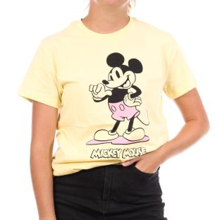 T-Shirt Jaune Femme Disney Mickey Classic vue 0