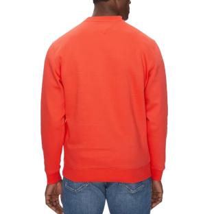 Sweat Orange Homme Tommy Hilfiger Reg Flag Crew vue 2
