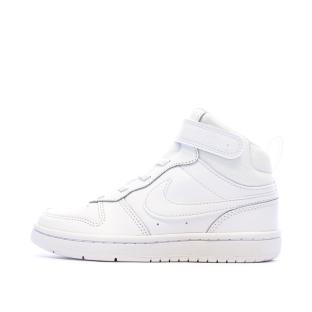 Baskets Blanches Garçon Nike Court Borough Mid 2 pas cher