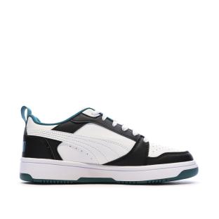 Baskets Noires/Blanches/Vertes Garçon Puma Rebound V6 vue 0