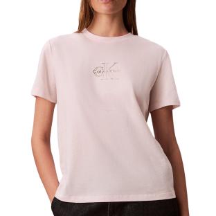 T-Shirt Rose Femme Calvin Klein Jeans Classic Foil pas cher