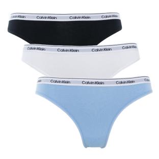 Lot de 3 Culottes Bleu/Blanc/Noir Femme Calvin Klein Jeans Bikini 3pk vue 0