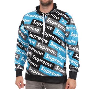 Sweat Bleu imprimé Homme Supreme Grip Wood pas cher
