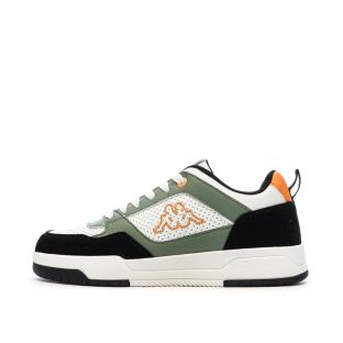 Baskets Blanc/Vertes/Noires Garçon Kappa Logo Manis vue 0