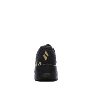 Baskets Noir/Doré Femme Skechers Heart vue 3