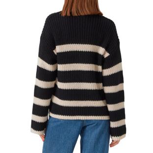 Pull Noir/Beige Femme Vero Moda Hilda vue 2