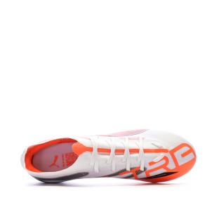Chaussures de football Blanches/Oranges Homme Puma Ultra 5 Match vue 0