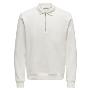 Sweat 1/2 Blanc Homme Only & Sons Abbott vue 3